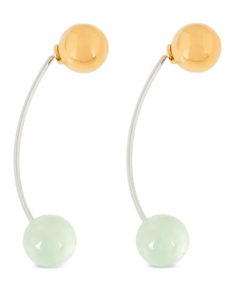 Dries van Noten Ohrstecker mit Kette - Silber Silber
