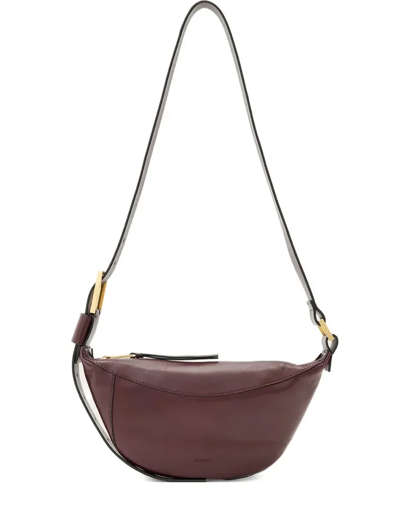 AllSaints Luna Slouchy leather crossbody bag - Rot Rot