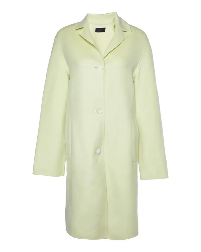 Joseph Lime Yellow Wool & Silk Caia Short Coat Grün Grün