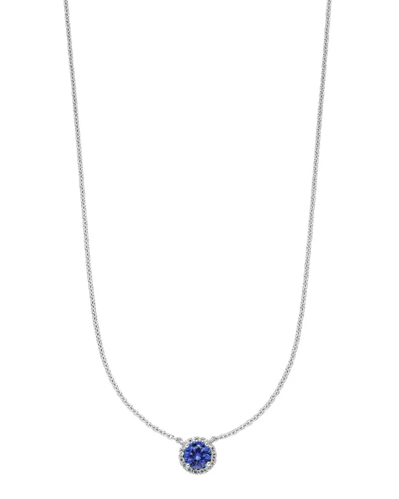 VEYNOU 14kt Ava Weißgoldhalskette mit Saphir Weiß
