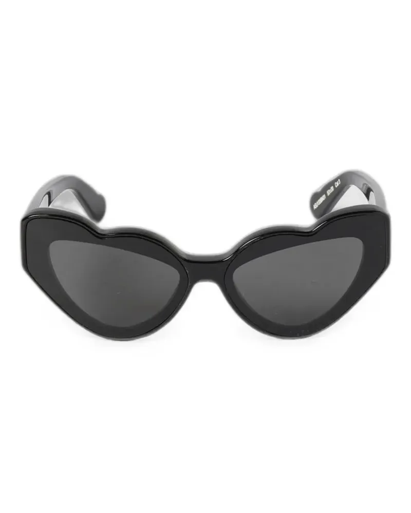 Fiorucci heart-frame sunglasses - Schwarz Schwarz