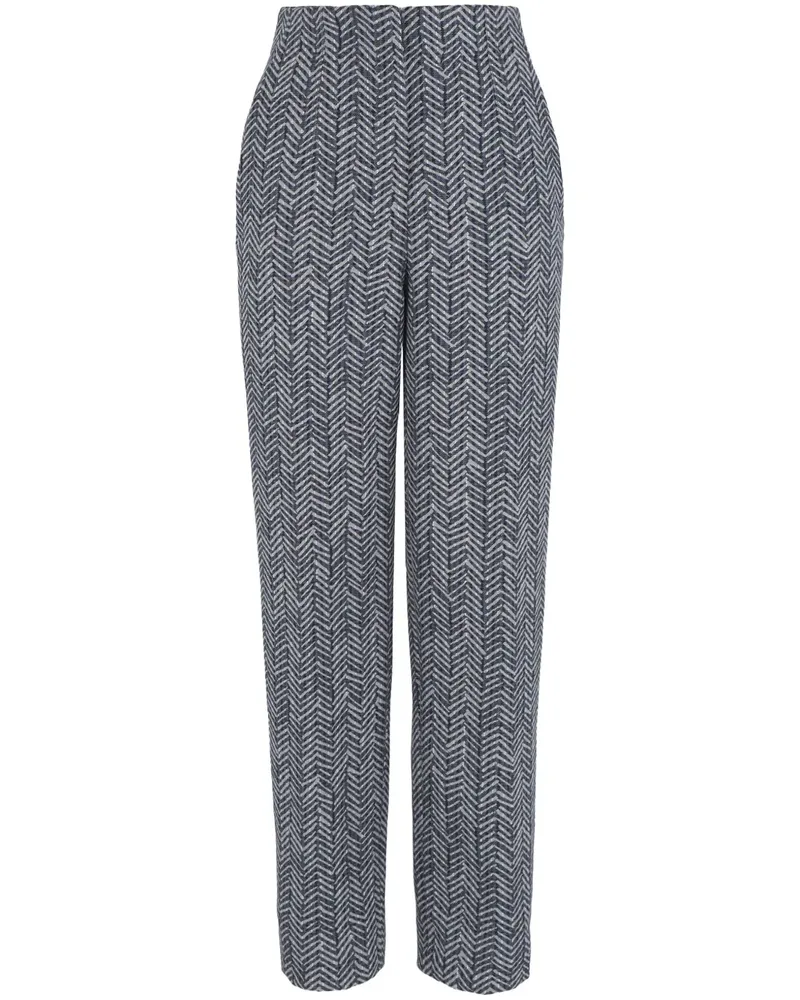 Giorgio Armani Hose mit hohem Bund - Blau Blau