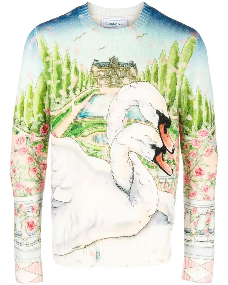 Casablanca Paris Lamour en Fleur Pullover - Nude Nude