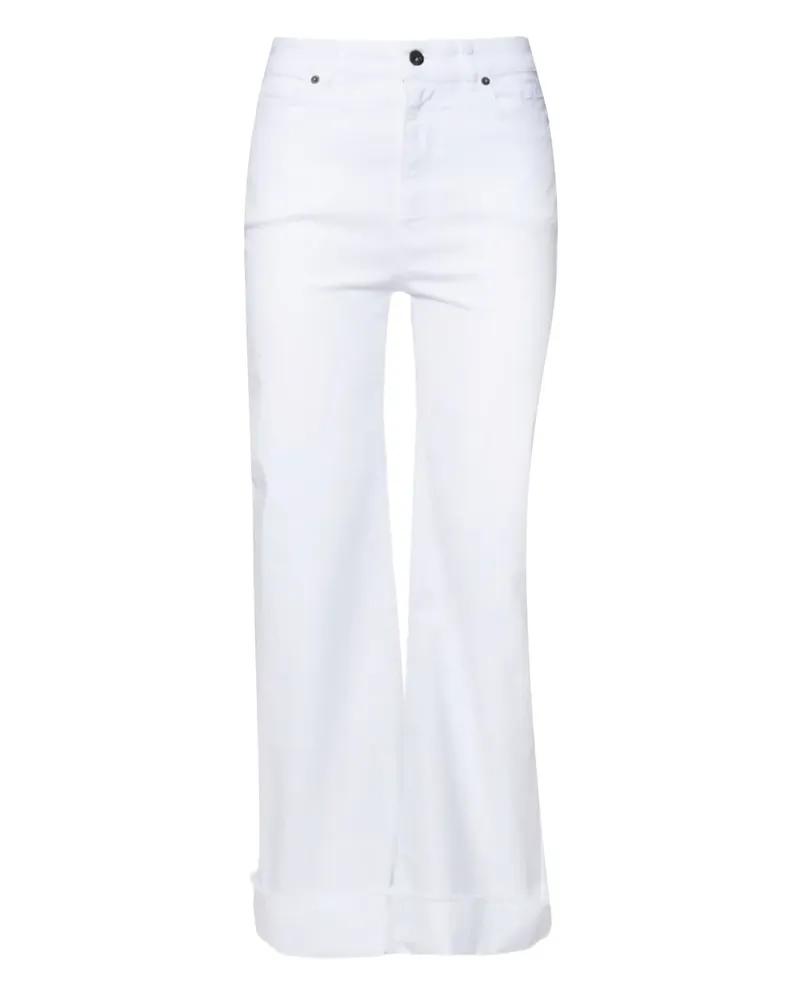 SOLOTRE Jeans mit ausgestelltem Bein - Weiß Weiß