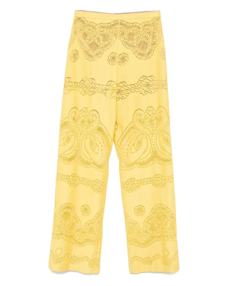 Zuhair Murad Deco Hose aus Spitze - Gelb Gelb