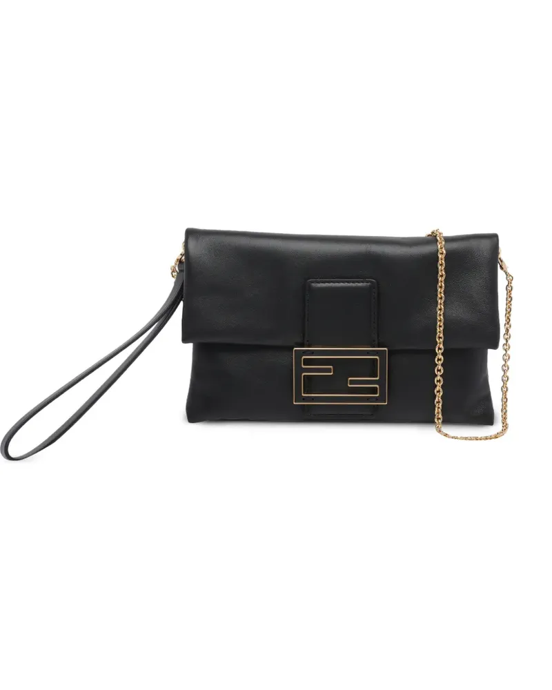 Fendi Mamma Baguette leather clutch bag - Schwarz Schwarz