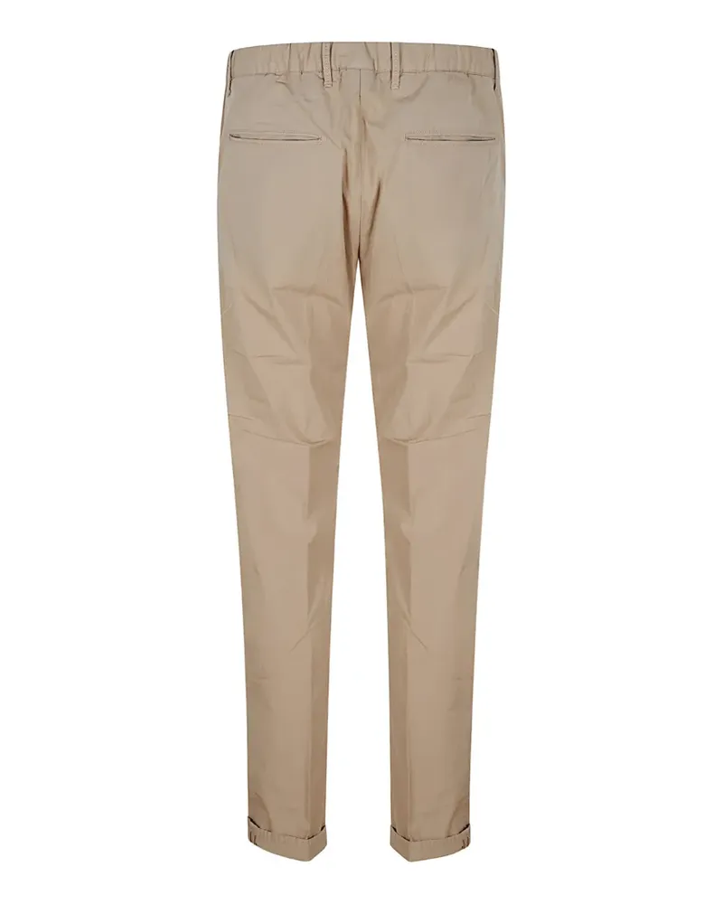 Incotex pressed-crease turned-up trousers - Nude Nude