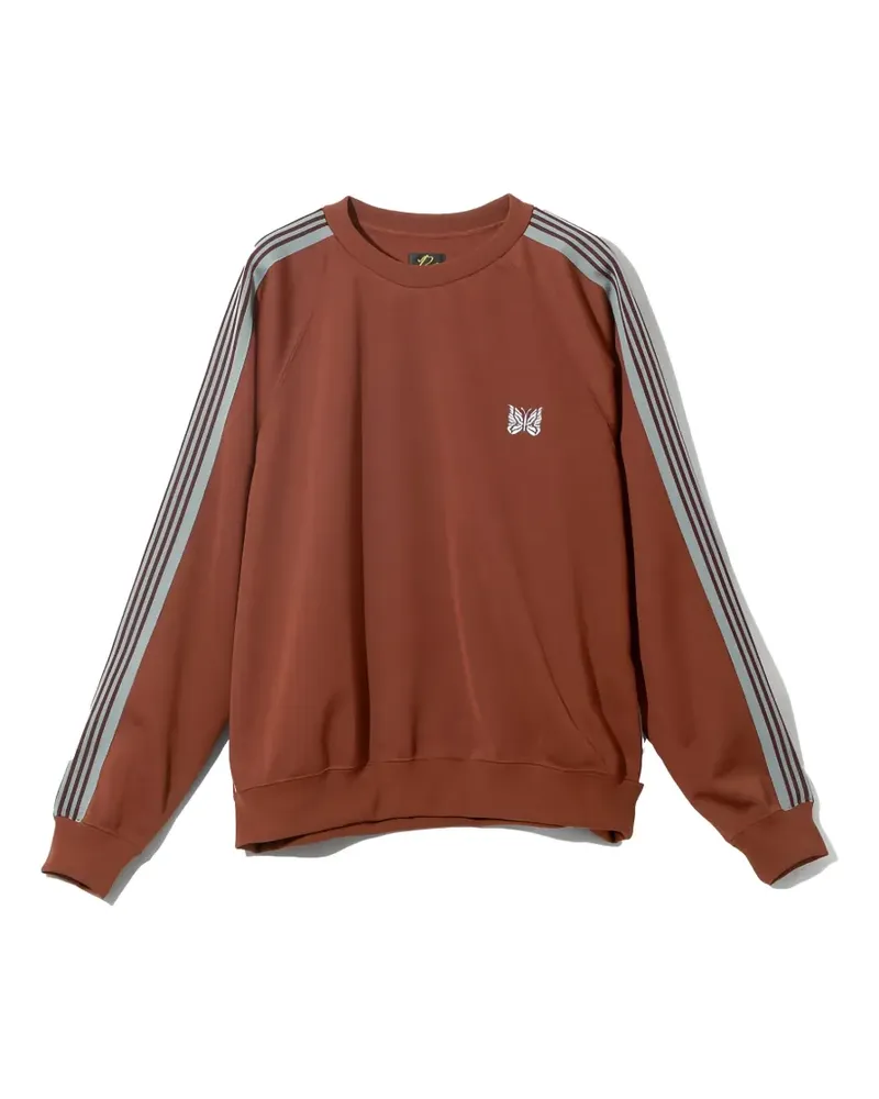 NEEDLES side-stripe butterfly-embroidered sweatshirt - Braun Braun