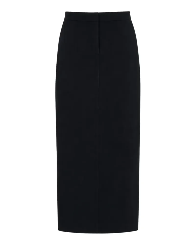 Norma Kamali rear-slit midi skirt - Schwarz Schwarz