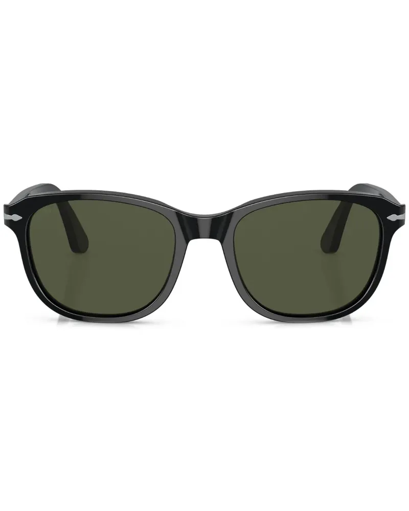Persol Sonnenbrille mit rundem Gestell - Schwarz Schwarz