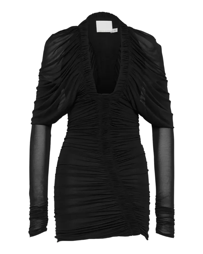 Christopher Esber Gerafftes Orion Minikleid - Schwarz Schwarz