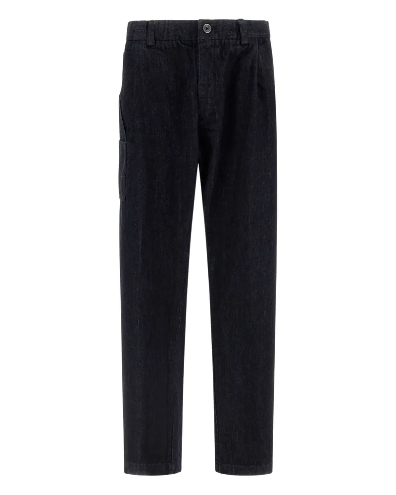 Herno Hose mit Falten - Blau Blau