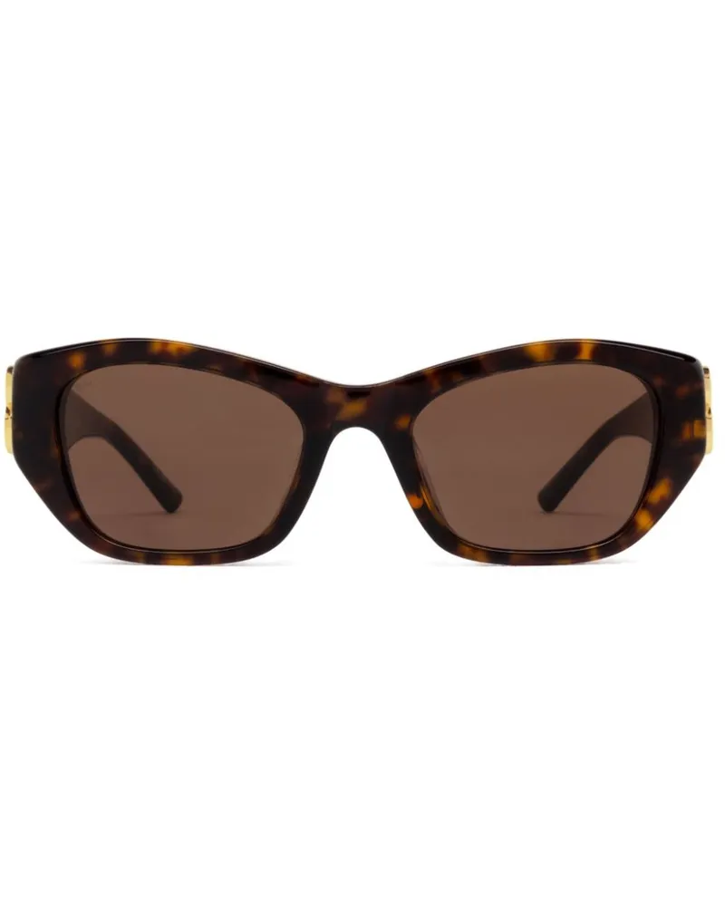 Balenciaga Eckige Dynasty Sonnenbrille - Braun Braun