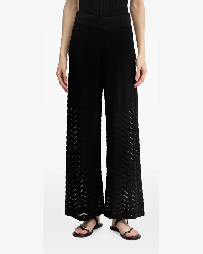 Joseph Ribkoff herringbone-pattern palazzo pants - Schwarz Schwarz