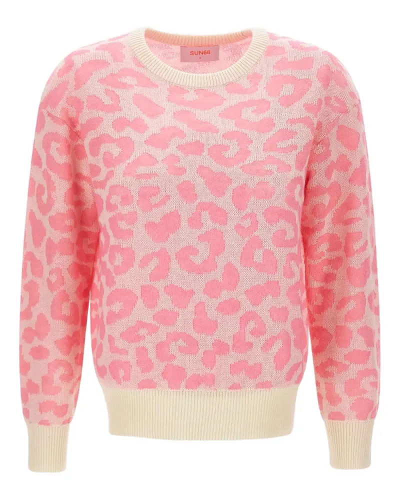 Sun68 Pullover mit Rundhalsausschnitt - Rosa Rosa