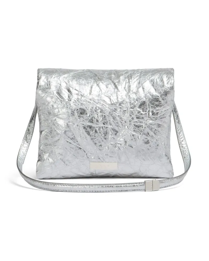 Marni Schultertasche im Metallic-Look - Silber Silber