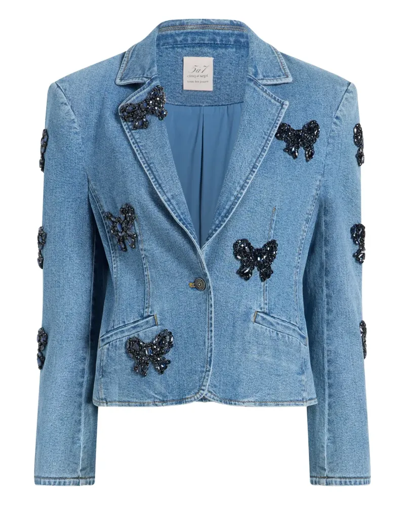 Cinq à Sept Le Petit Khloe Sakko mit Schleifendetail - Blau Blau