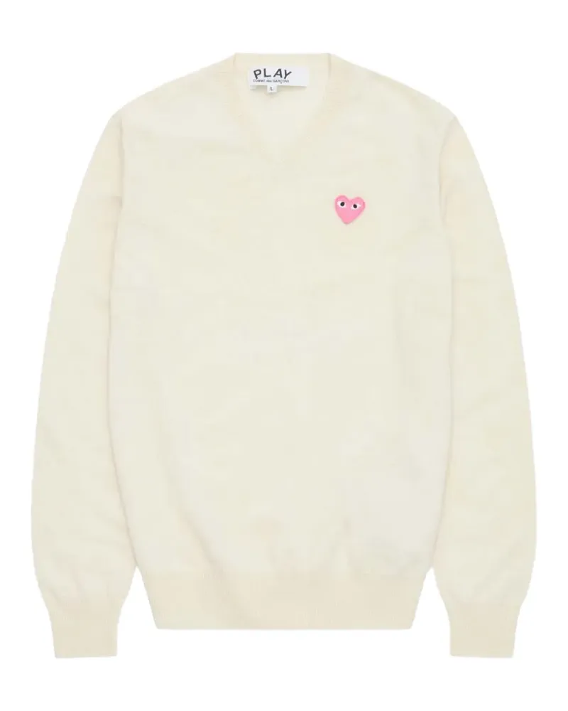Comme des Garçons Pullover mit V-Ausschnitt - Weiß Weiß