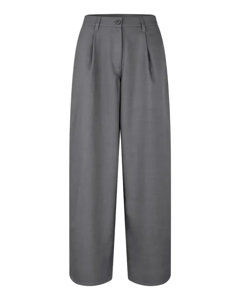 Samsøe & Samsøe Saharper Wide-Leg-Hose mit Falten - Grau Grau