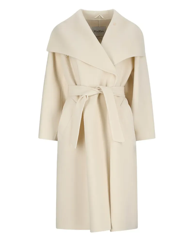 Max Mara Mantel aus Kaschmir mit Gürtel - Nude Nude