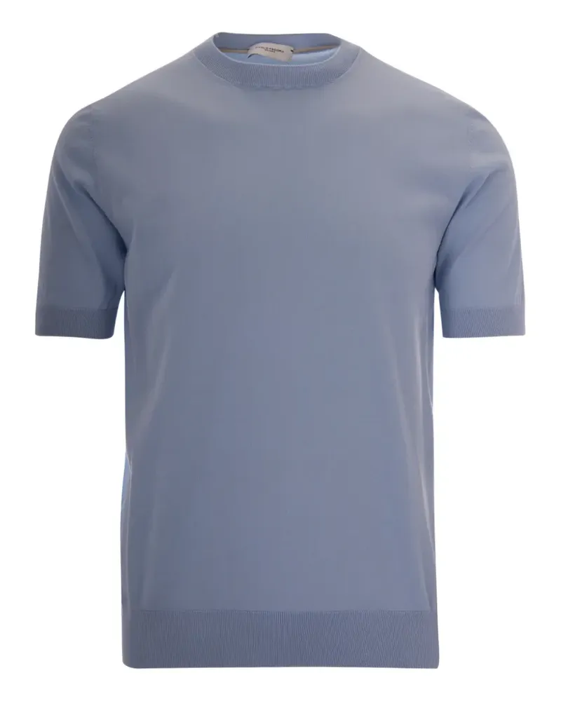 Paolo Pecora Milano crew-neck short-sleeved sweater - Blau Blau
