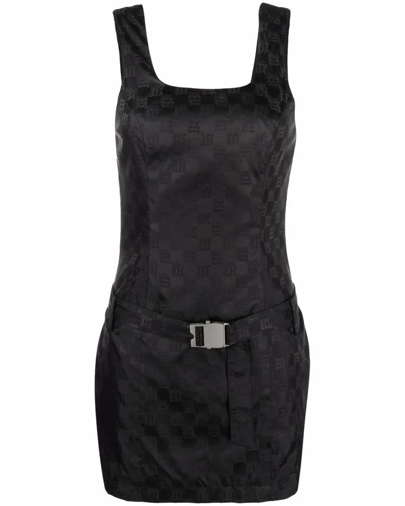 MISBHV Strickkleid aus Monogramm-Jacquard - Schwarz Schwarz