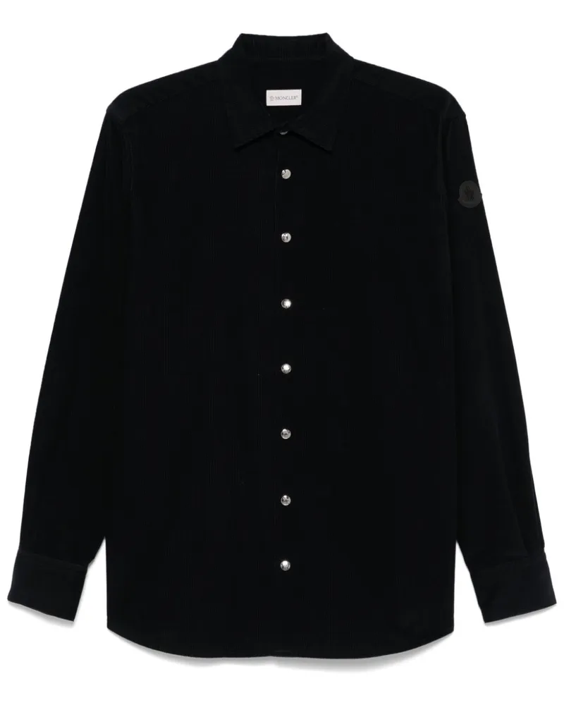 Moncler Hemd aus Cord - Blau Blau