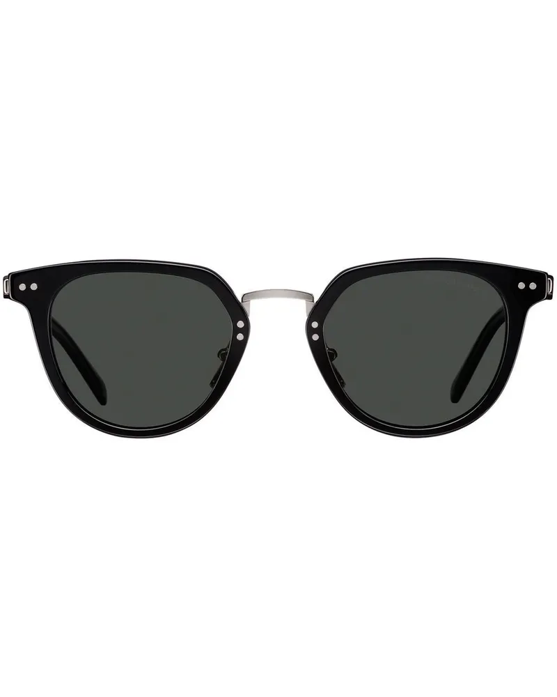 Prada Sonnenbrille mit rundem Gestell - Schwarz Schwarz