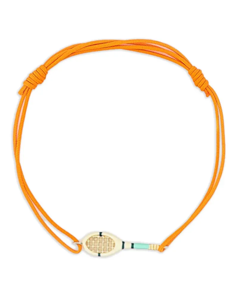 Aliita Tennis Mint racket-charm cord bracelets - Gold Gold