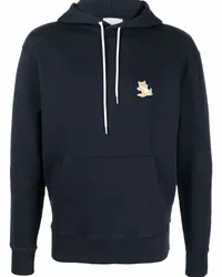 Kitsuné Hoodie mit Logo-Patch Blau