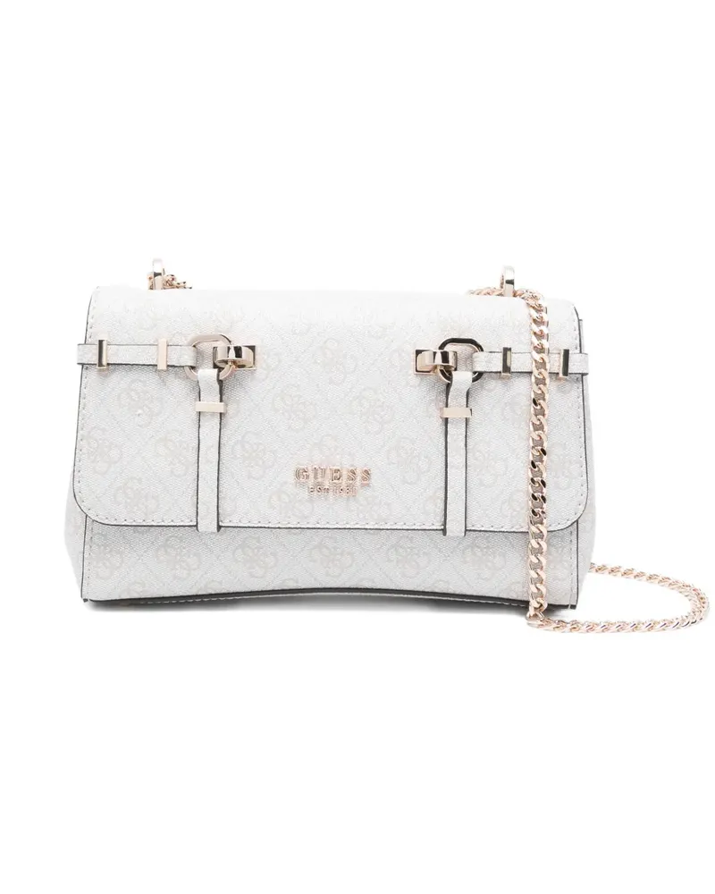 Guess Schultertasche mit Kettenmuster - Grau Grau