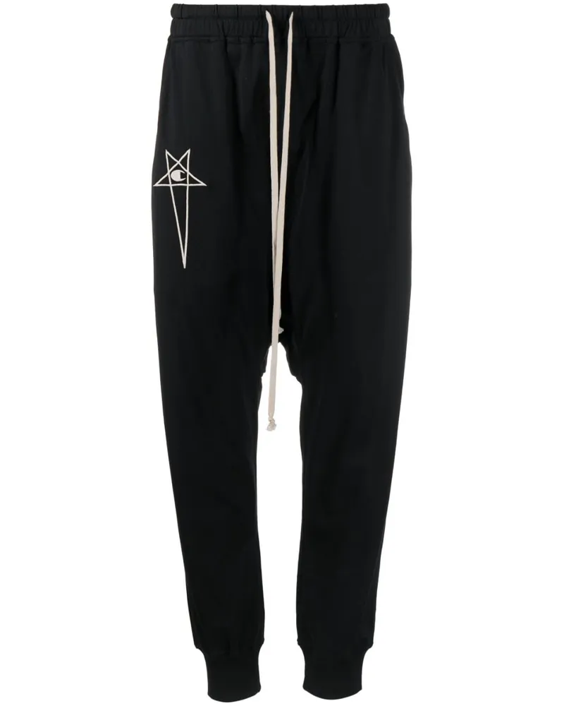 Rick Owens Jogginghose mit Logo-Stickerei - Schwarz Schwarz
