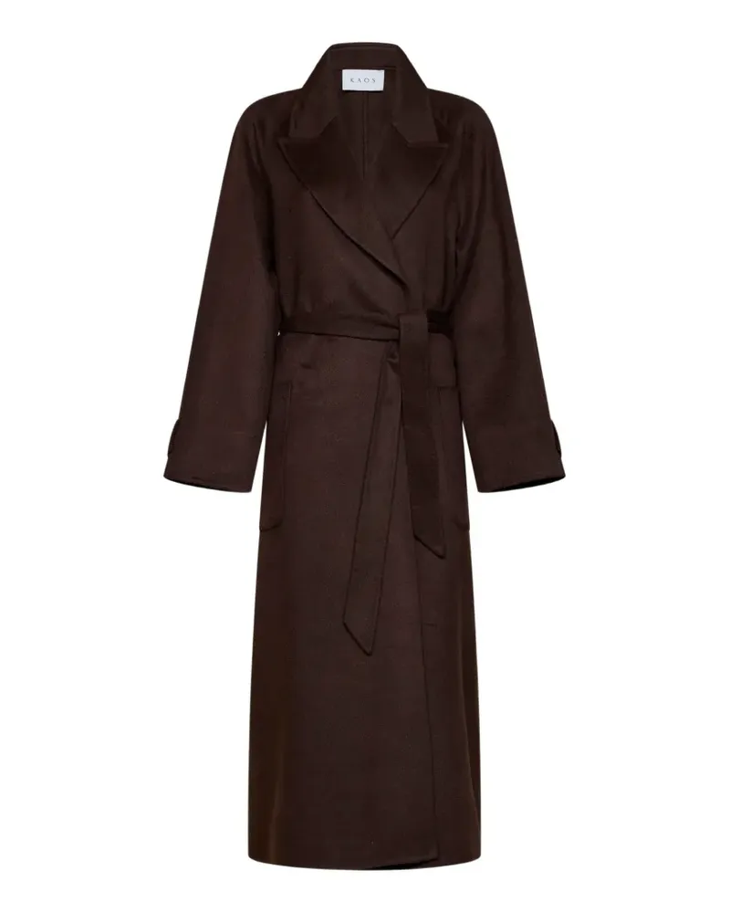 Kaos belted notch-lapel coat - Braun Braun