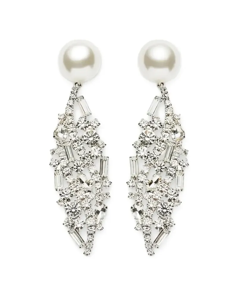Magda Butrym pearl-drop crystal earrings - Silber Silber