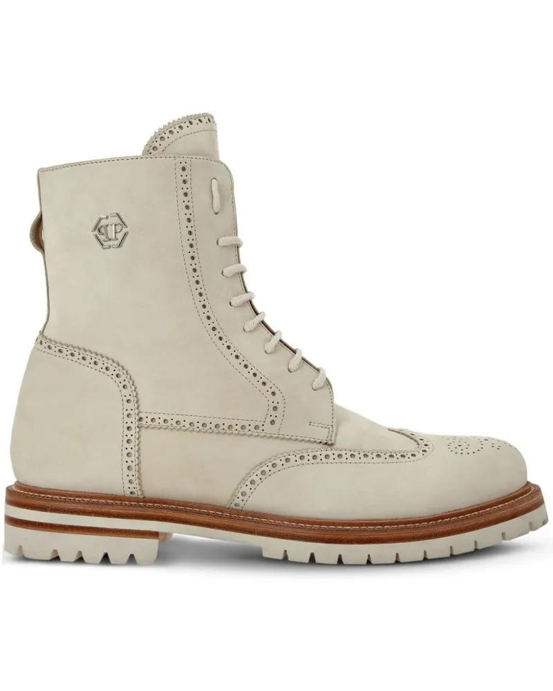 Philipp Plein Stiefel aus Nubukleder - Nude Nude