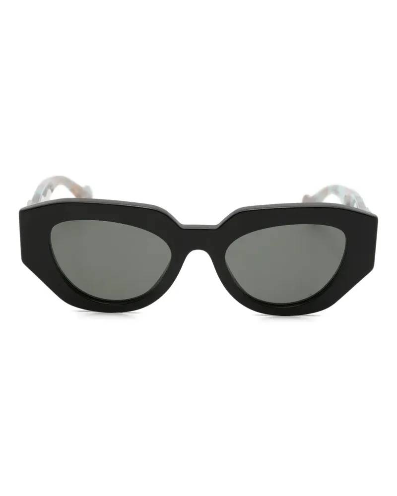 Gucci Double-G geometric-frame sunglasses - Schwarz Schwarz