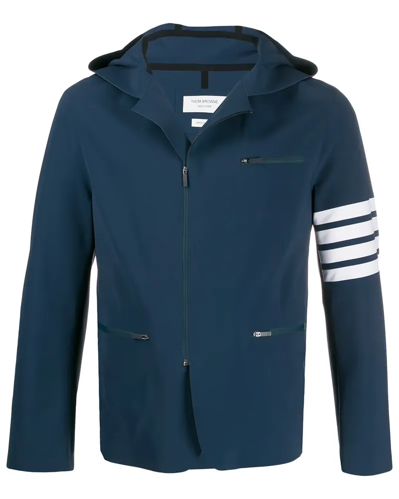 Thom Browne Kompressionsjacke mit Streifen - Blau Blau
