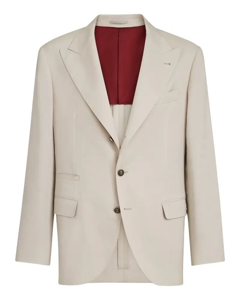 Brunello Cucinelli Sakko mit steigendem Revers - Nude Nude