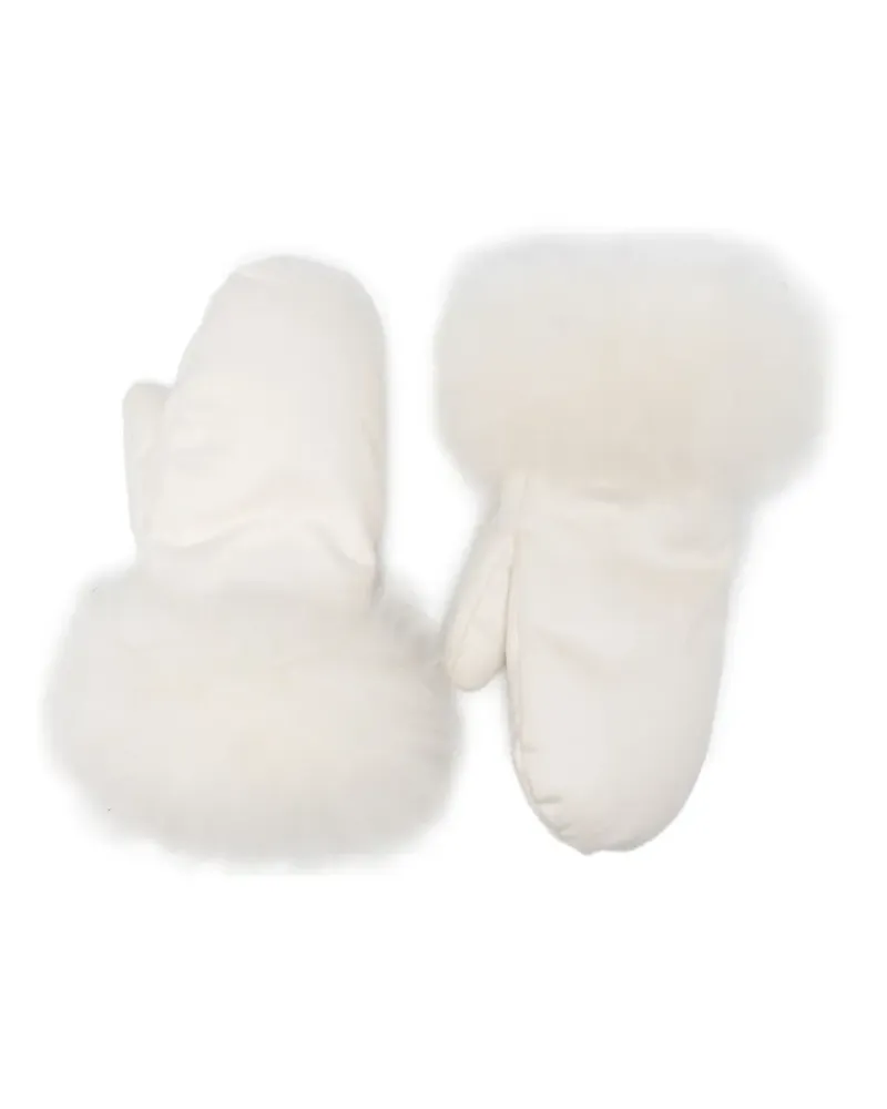 Liska Handschuhe mit Pelzbesatz - Weiß Weiß
