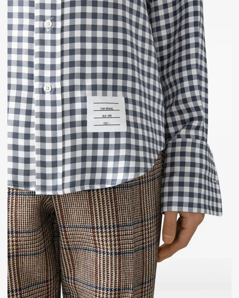 Thom Browne gingham long-sleeve shirt - Blau Blau