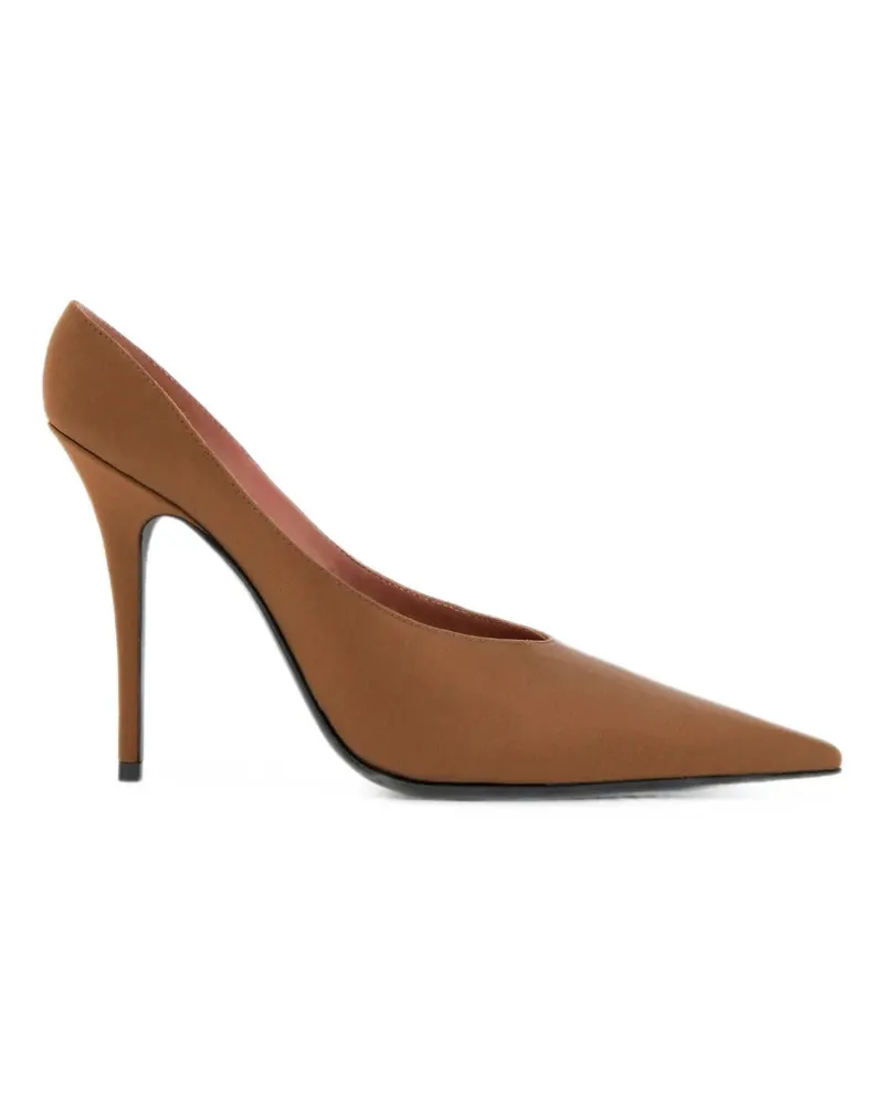 Amina Muaddi Anok satin pumps - Braun Braun