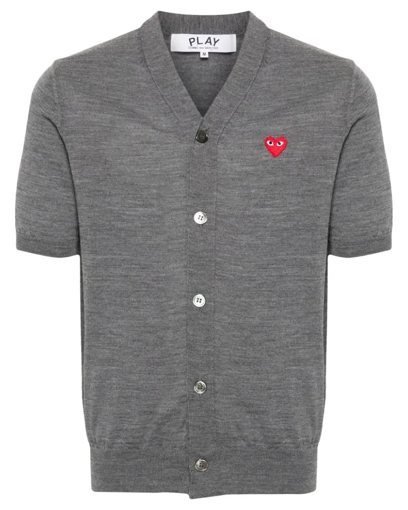 Comme des Garçons Cardigan mit Herz-Patch - Grau Grau