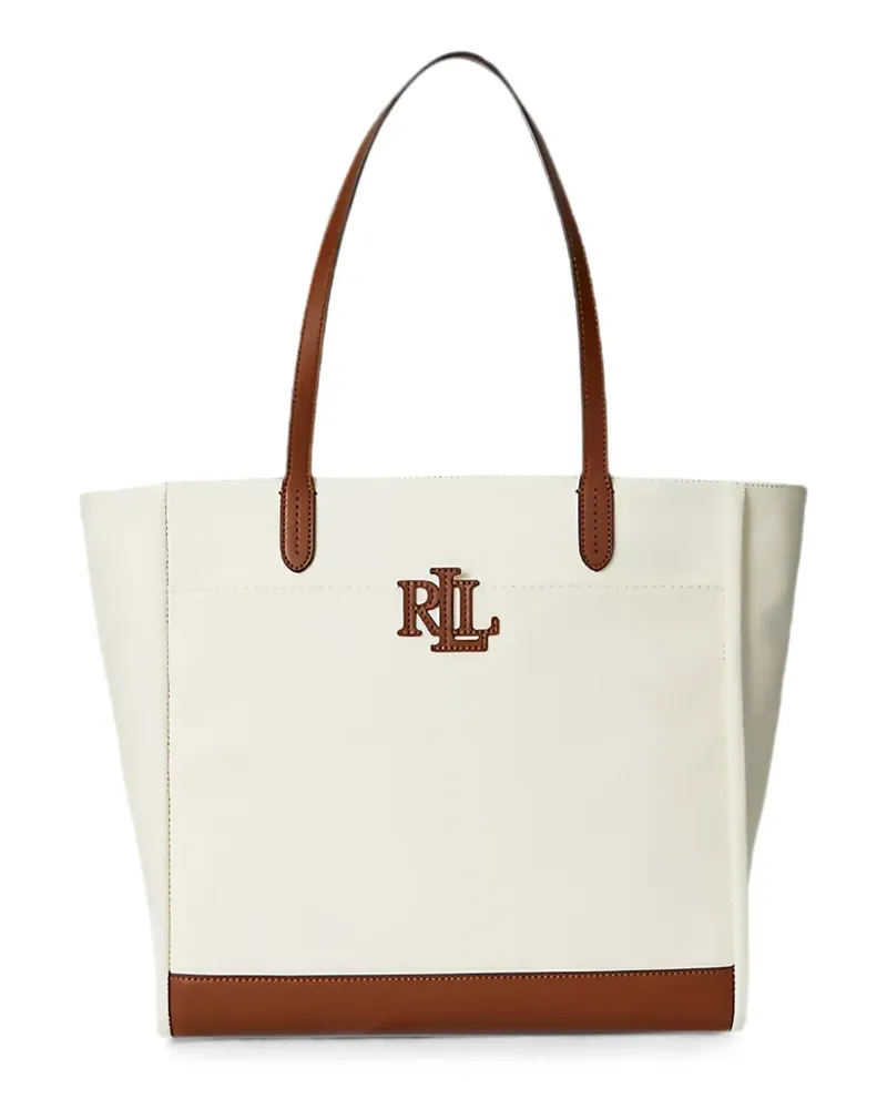 Ralph Lauren logo-patch tote bag - Nude Nude