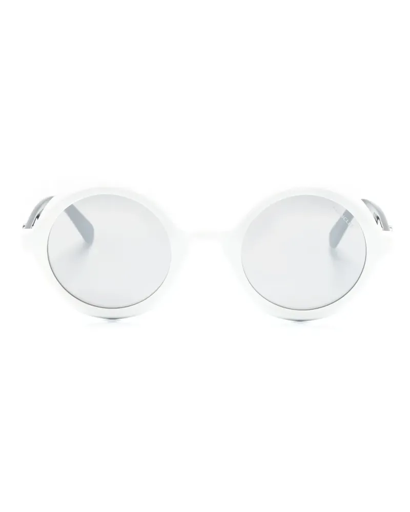 Moncler Sonnenbrille mit rundem Gestell - Weiß Weiß