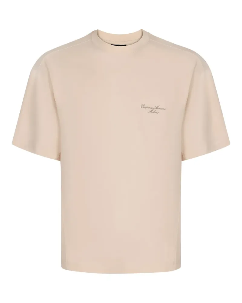 Emporio Armani T-Shirt mit Logo-Print - Nude Nude