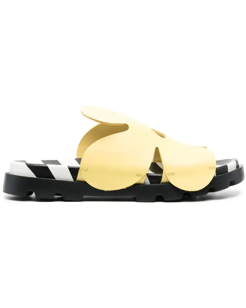 Camper Brutus Twins Pantoletten - Gelb Gelb