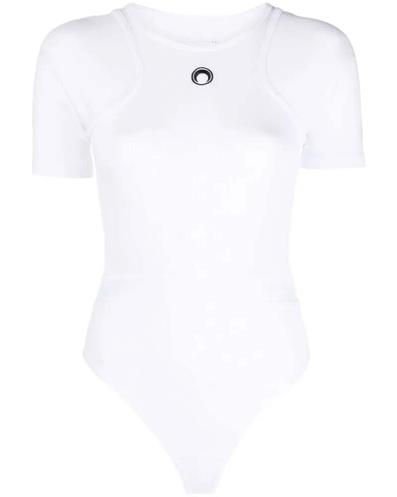 Marine Serre Body mit Logo-Print - Weiß Weiß