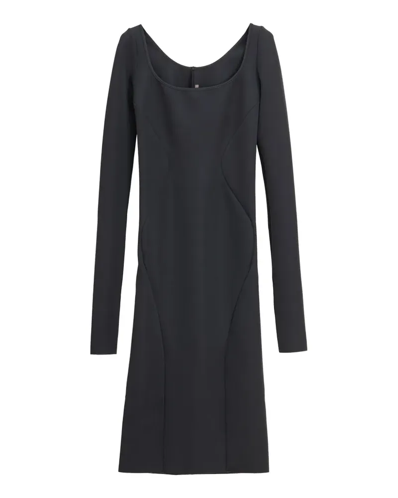 Rick Owens Lilies long-sleeves midi dress - Schwarz Schwarz