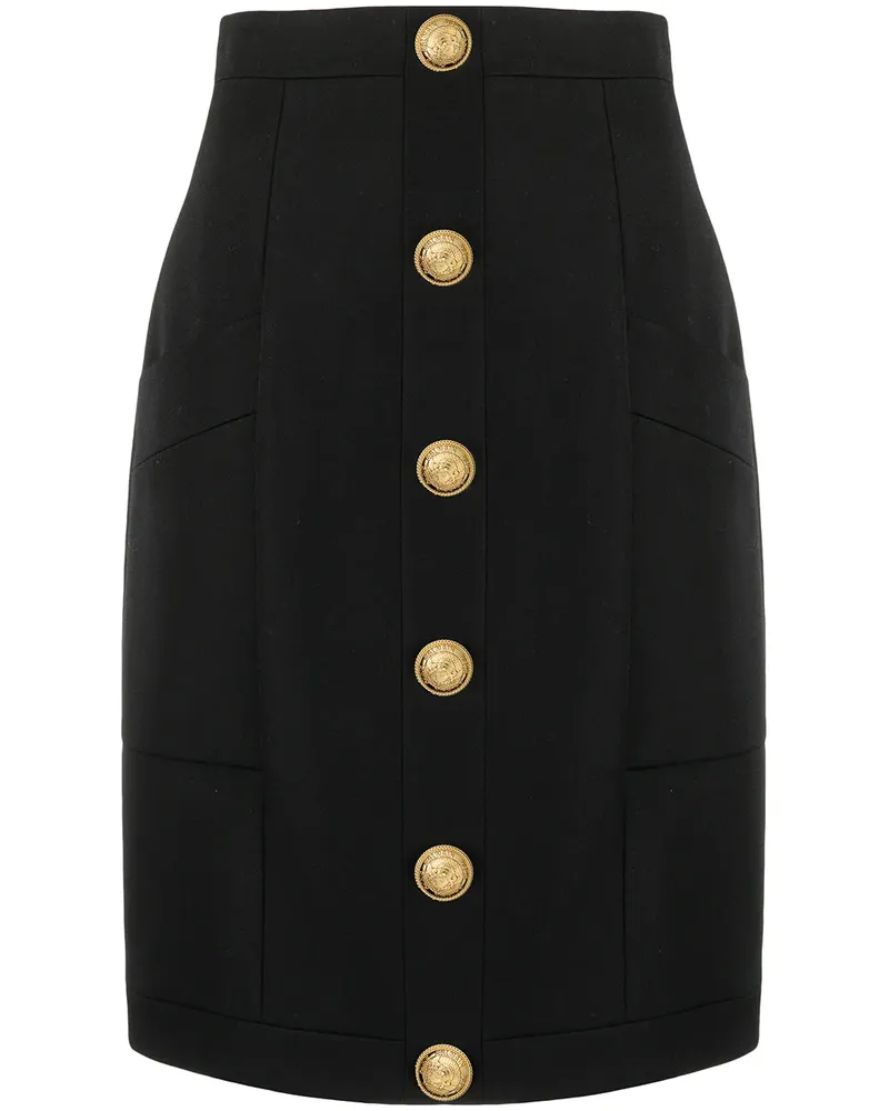 Balmain Rock mit Zierknöpfen - Schwarz Schwarz