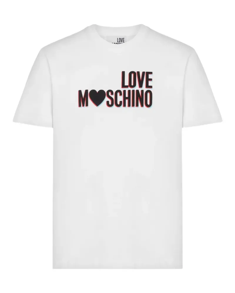 Moschino T-Shirt mit Logo-Print - Weiß Weiß